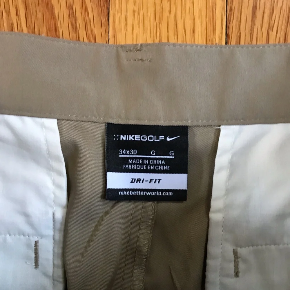 Nike Golf Dri-Fit Men's Light Khaki Chino Pants 34x30